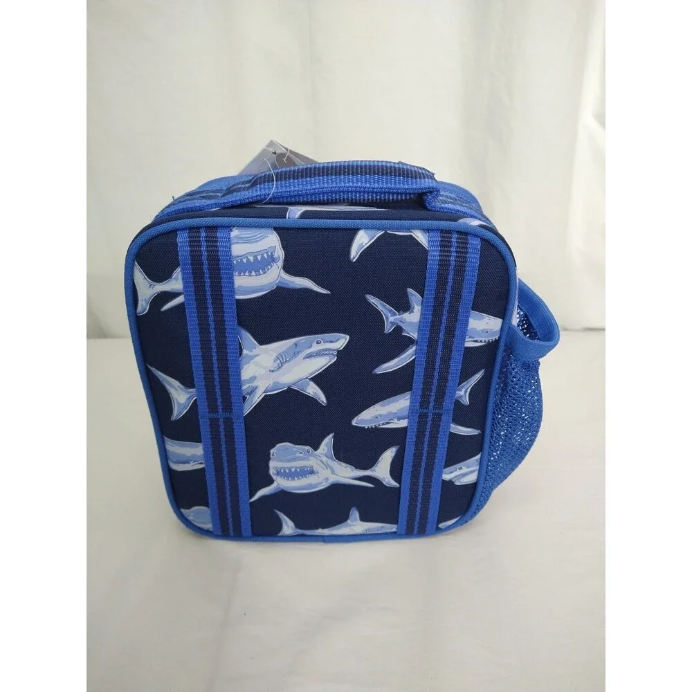New with Tag Pottery Barn Kids Mackenzie Lunch Box Shark Blue